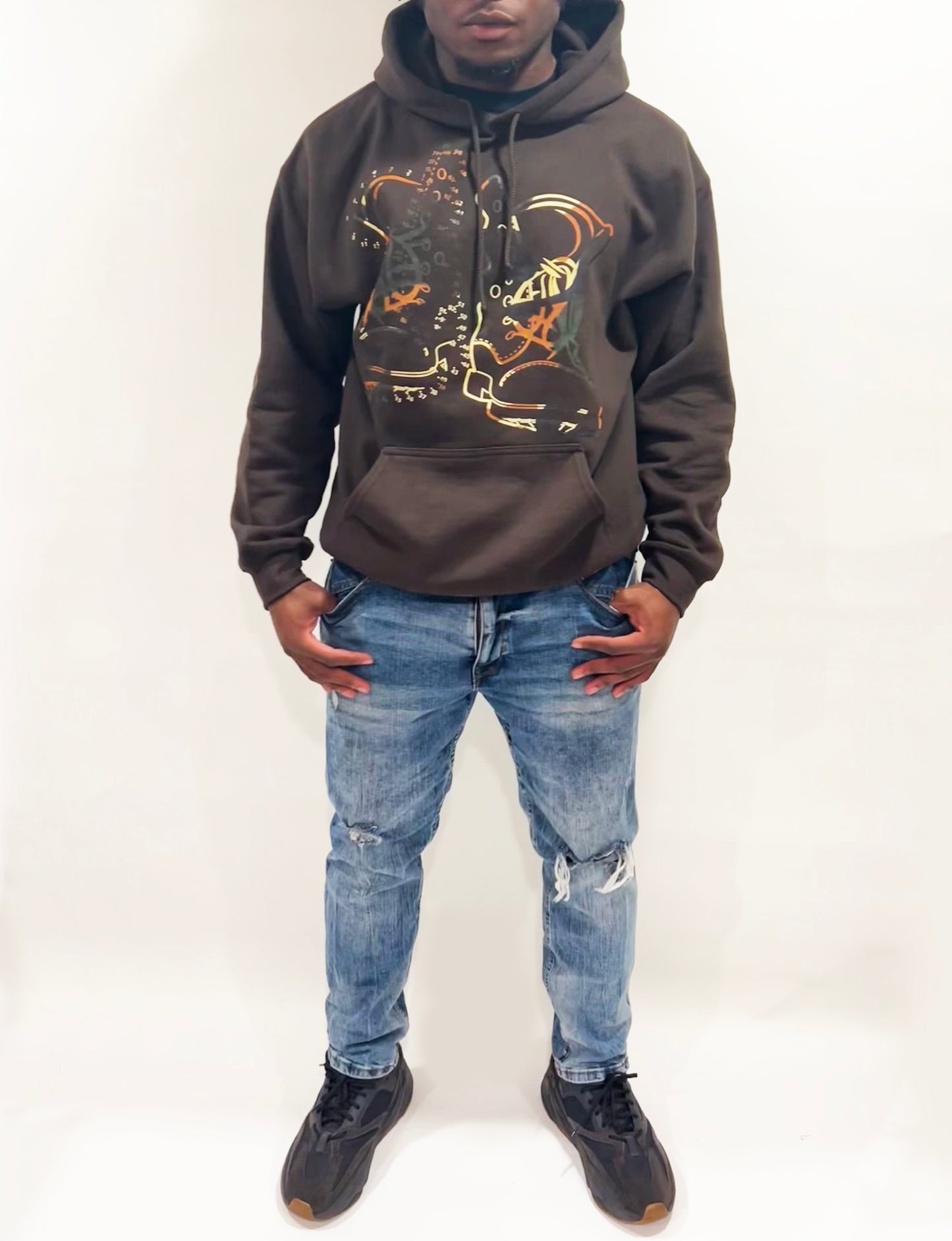 Harvest Army Hooded Sweatshirt In Brown