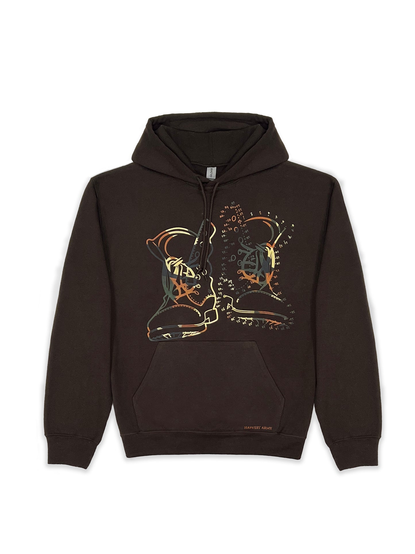 Harvest Army Hooded Sweatshirt In Brown