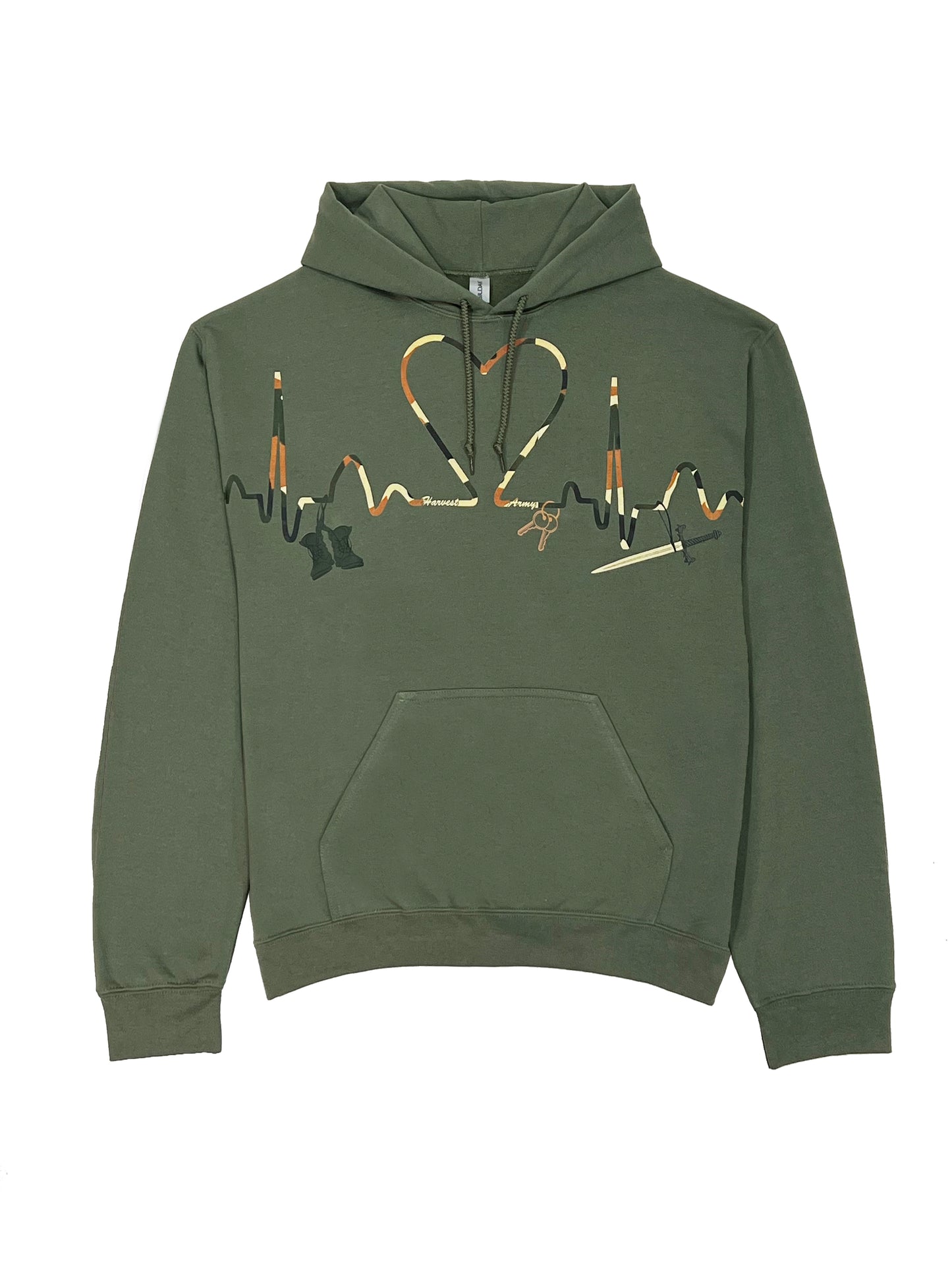 Harvest Army Hooded Sweatshirt In Green