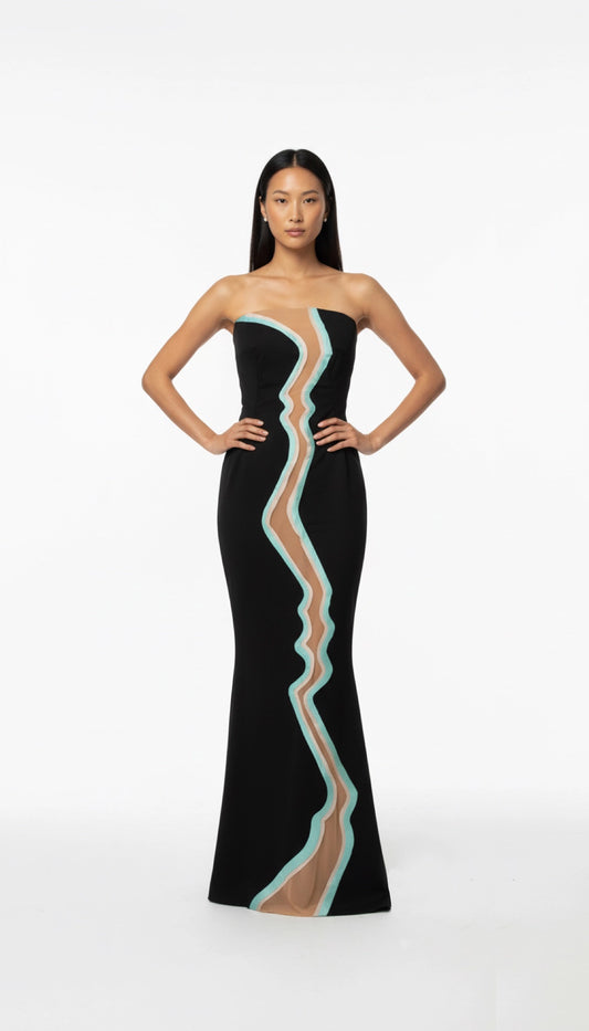 Strapless Knit Maxi Dress