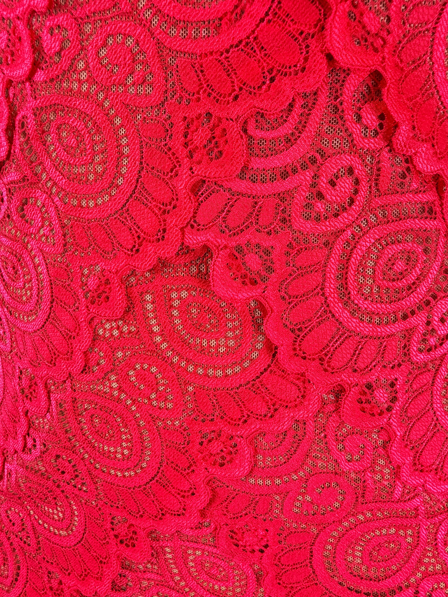 Mock Neck Lace Dress