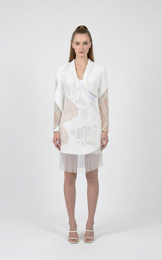 Embellished Jacket Dress Set